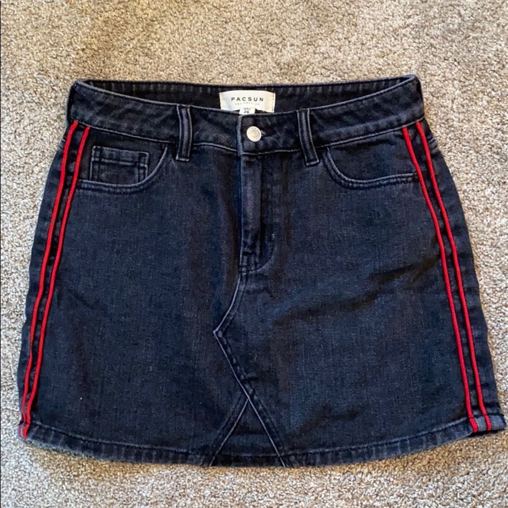 Pacsun Black Jean Skirt